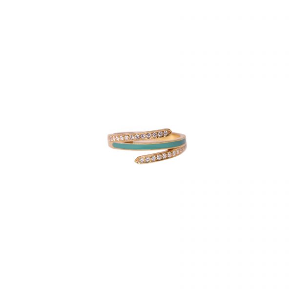 echo ivy ring enamel white diamonds gold