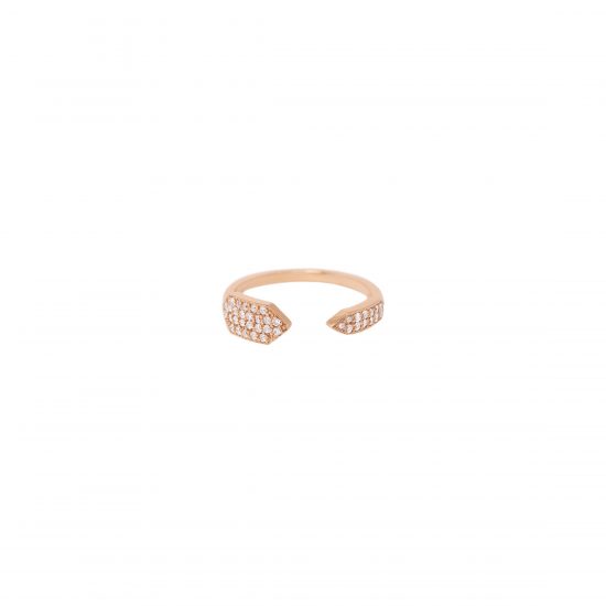 echo ring white diamonds gold