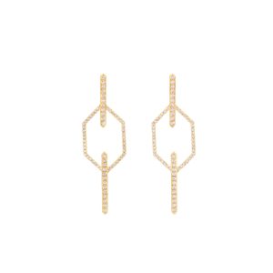 echo alessia earrings white diamonds gold