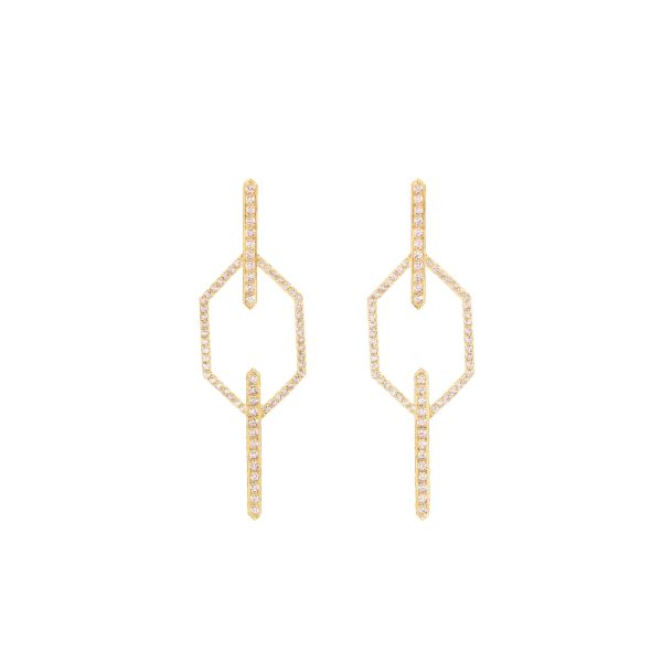 echo alessia earrings white diamonds gold