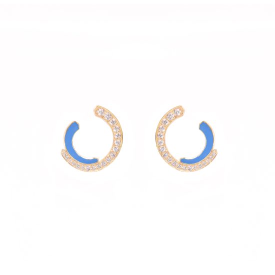 kali earrings echo white diamonds gold alveare jewelry