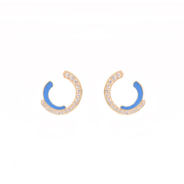 kali earrings echo white diamonds gold alveare jewelry