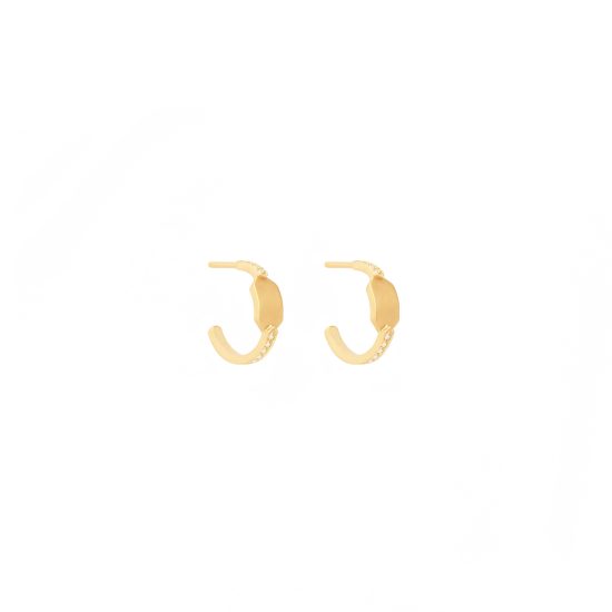 echo hoops white diamonds gold earrings alveare jewelry