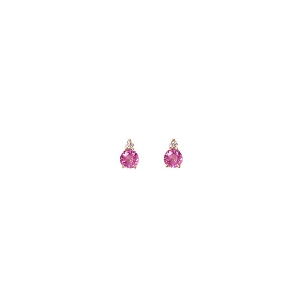 gia big earrings pink sapphires white diamonds gold