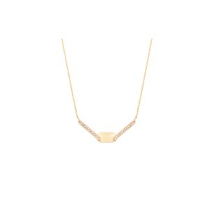 echo short necklace white diamonds gold