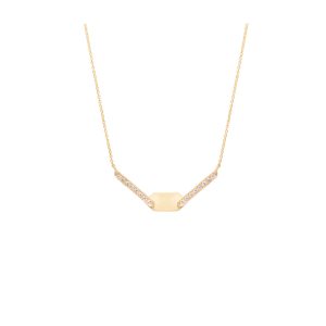 echo short necklace white diamonds gold alveare jewlery