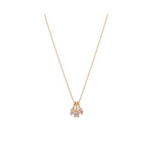 gia cluster necklace white diamonds gold alveare jewelry