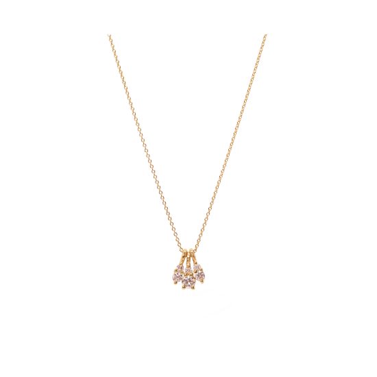 gia cluster necklace white diamonds gold alveare jewelry