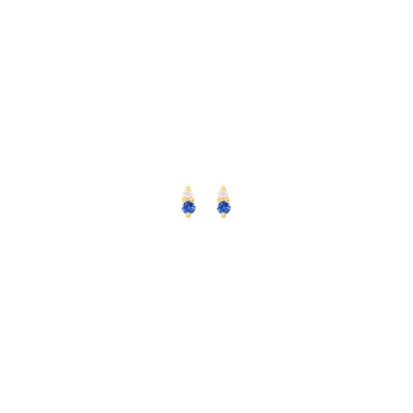 gia tiny earrings sapphires white diamonds gold