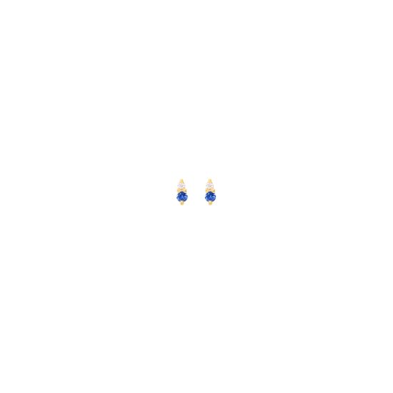 gia tiny earrings sapphires white diamonds gold