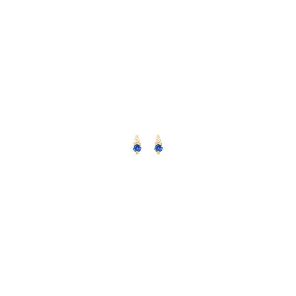 gia tiny earrings sapphires white diamonds gold