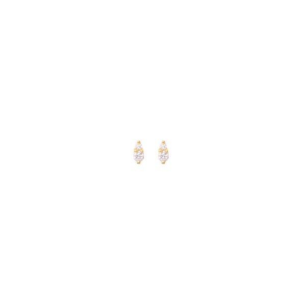 gia tiny earrings white diamonds gold