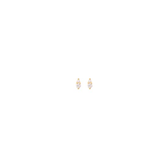 gia tiny earrings white diamonds gold