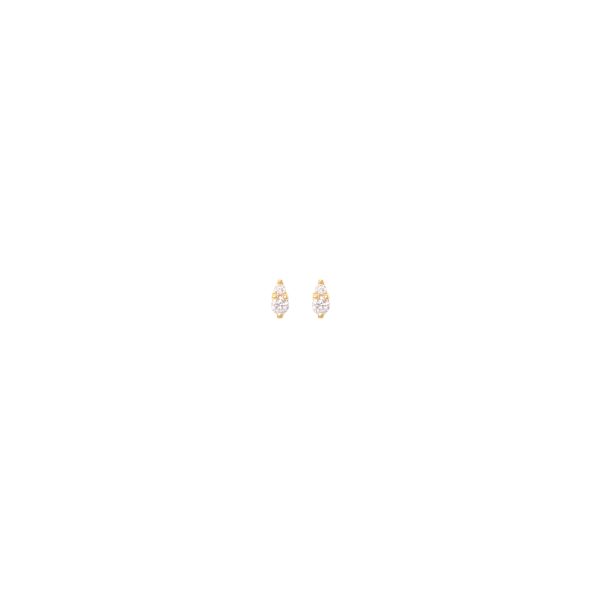 gia tiny earrings white diamonds gold