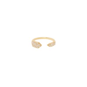 echo ring white diamonds gold alveare jewelry