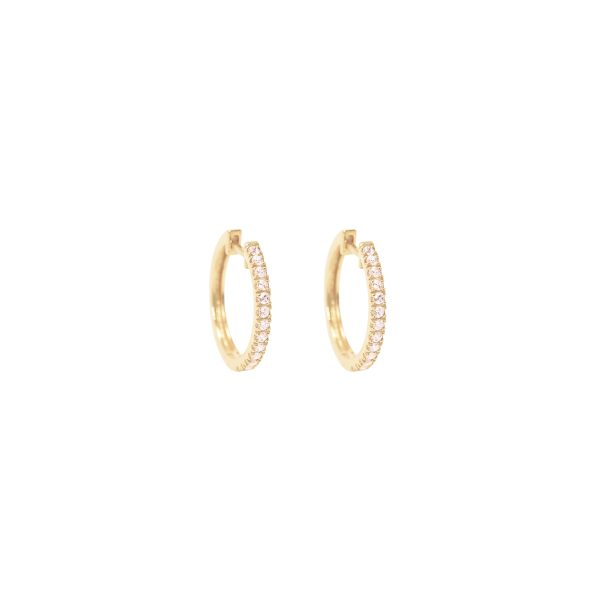 juno big hoops white diamonds gold alveare jewelry