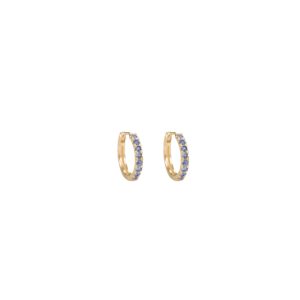 small hoops gold sapphires