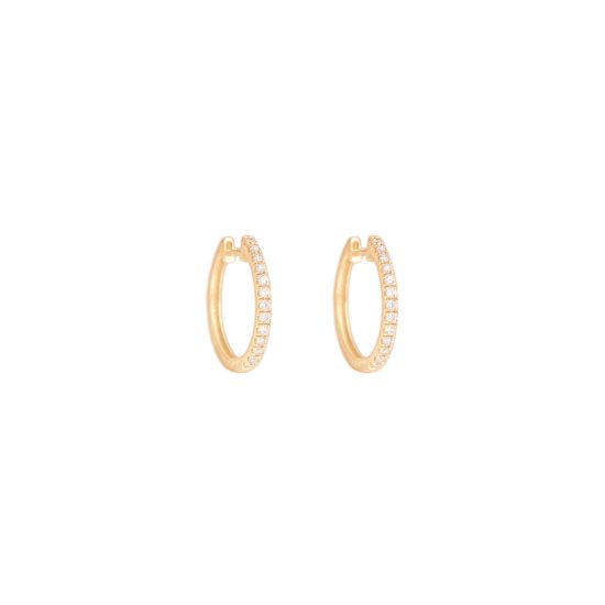 juno big hoops white diamonds gold alveare jewelry