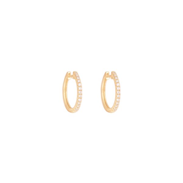juno big hoops white diamonds gold alveare jewelry