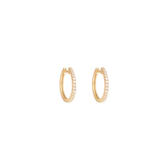 juno big hoops white diamonds gold alveare jewelry