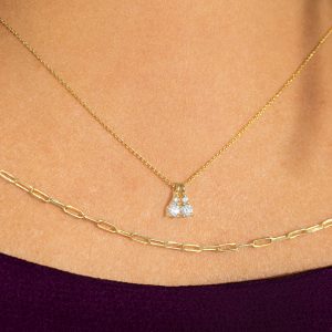 gia cluster necklace gia tiny white diamonds gold