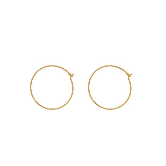 thin gold hoops medium size