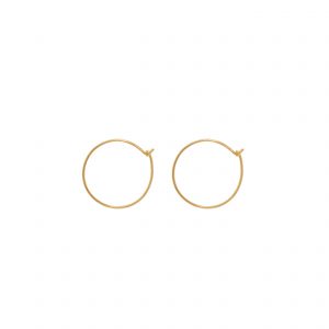 thin gold hoops small size