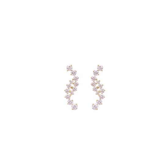 caldera novus earrings white diamonds gold alveare astrum jewelry