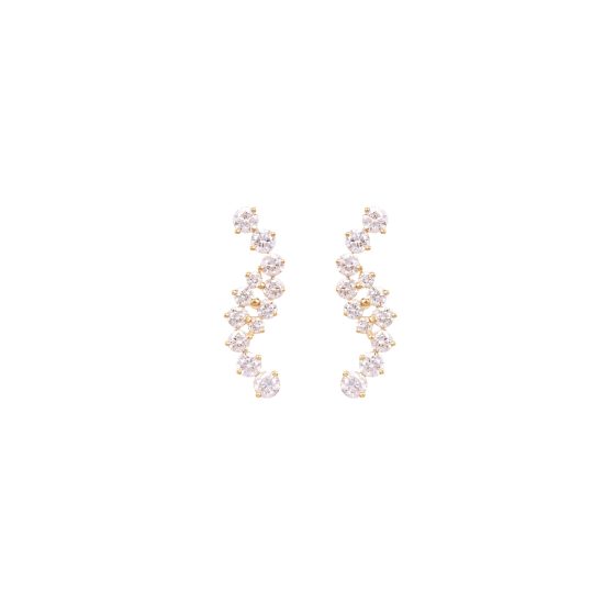 caldera novus earrings white diamonds gold alveare astrum jewelry