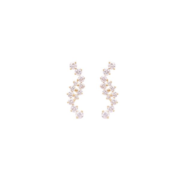 caldera novus earrings white diamonds gold alveare astrum jewelry
