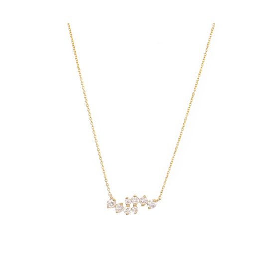 alveare necklace white diamonds gold jewelry caldera