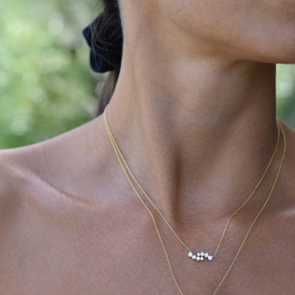 caldera novus necklace white diamonds gold alveare jewelry