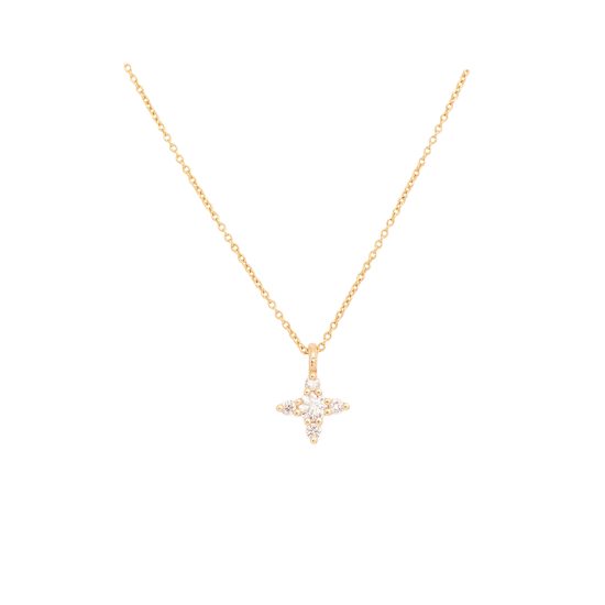 Agnes necklace white diamonds gold alveare jewlery