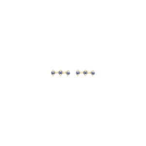 orion small earrings sapphires gold alveare jewelry