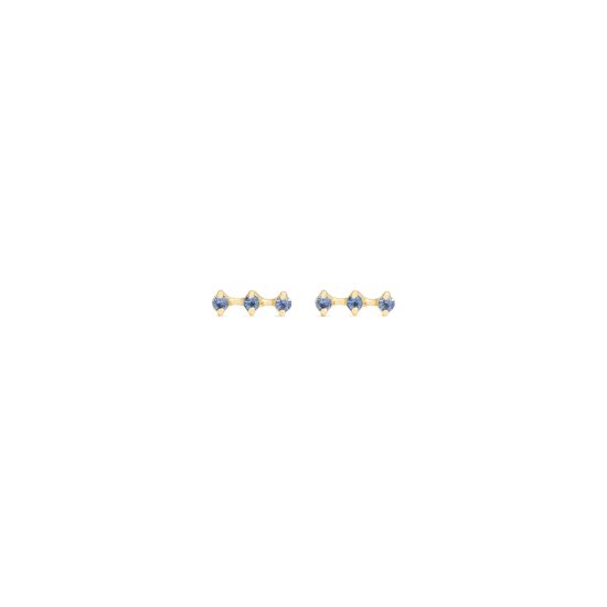orion small earrings sapphires gold alveare jewelry