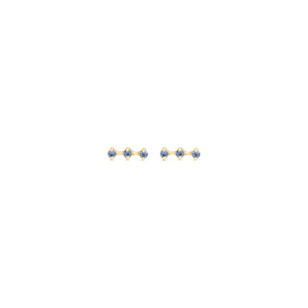 orion small earrings sapphires gold alveare jewelry