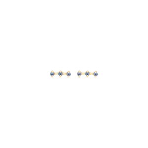 orion small earrings sapphires gold alveare jewelry