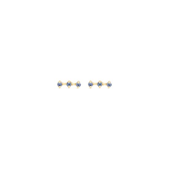 orion small earrings sapphires gold alveare jewelry