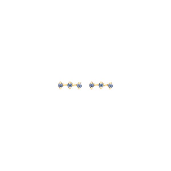 orion small earrings sapphires gold alveare jewelry