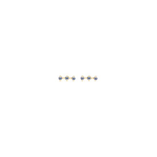 orion small earrings sapphires gold alveare jewelry