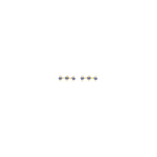 orion small earrings sapphires gold alveare jewelry