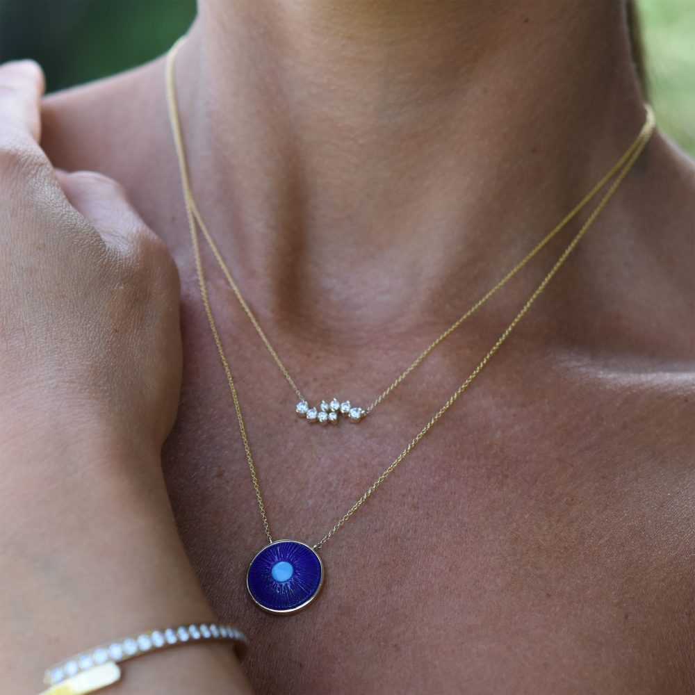 lapis lazuli turquoise necklace gold alveare jewelry