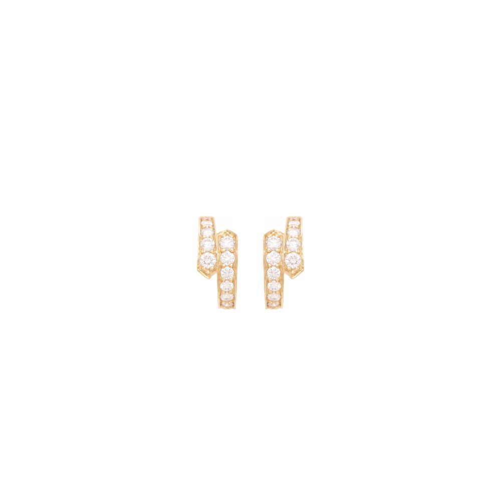 iris hoop earrings white diamonds gold alveare jewelry