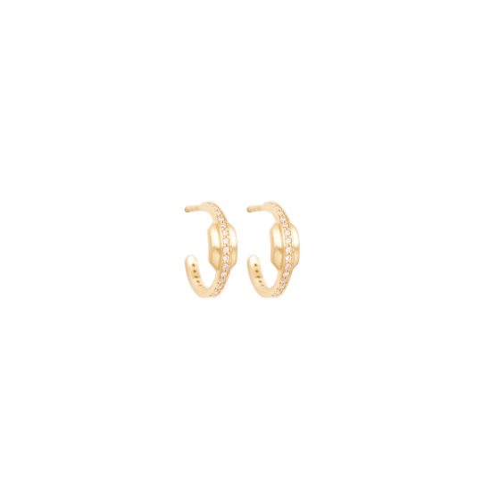 echo charis hoops earrings jewelry gold white diamonds alveare jewelry