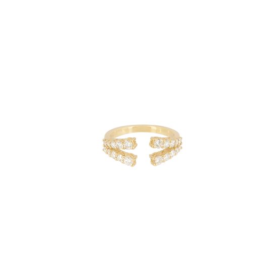 venice ring white diamonds gold alveare jewelry