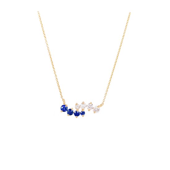 alveare necklace white diamonds gold jewelry caldera sapphires
