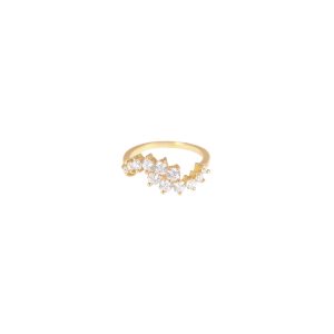 caldera ring white diamonds gold alveare jewelry