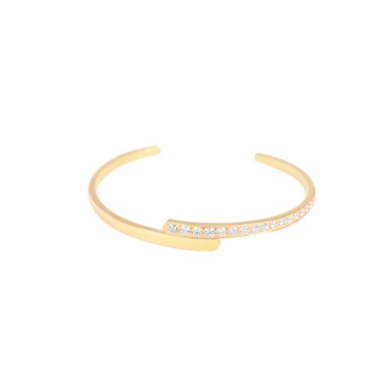 echo iris bracelet white diamonds gold alveare jewelry