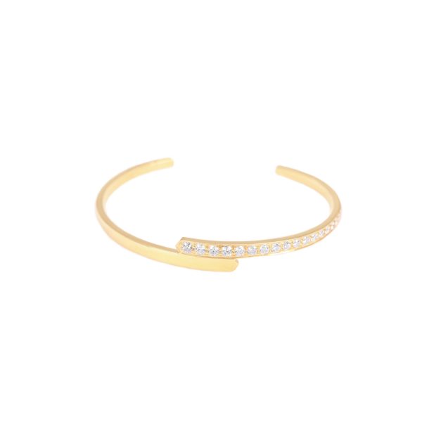 echo iris bracelet white diamonds gold alveare jewelry