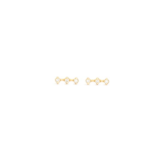 orion small earrings white diamonds gold alveare jewelry